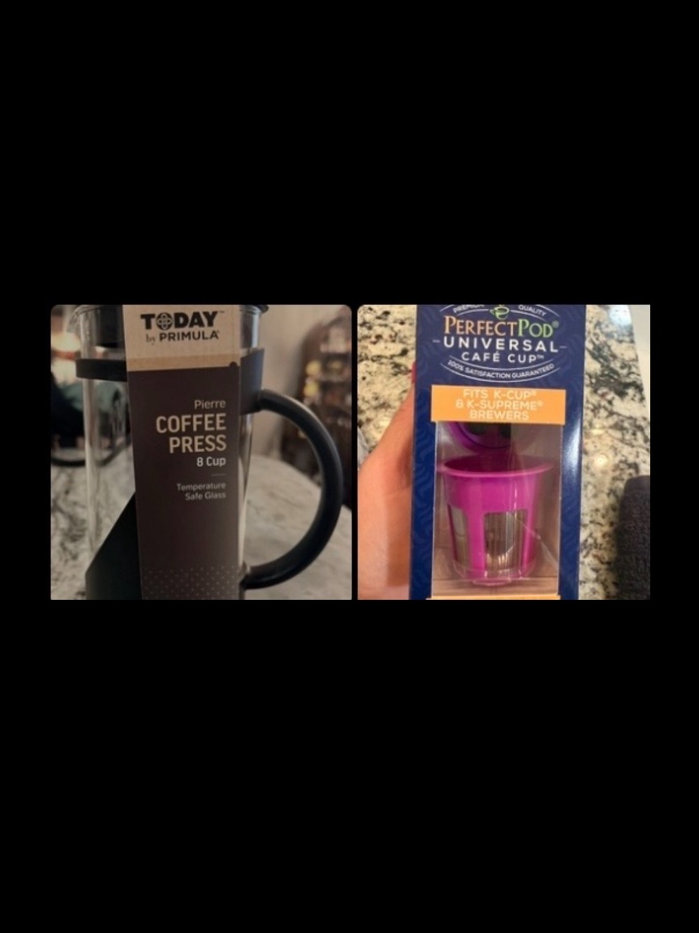 Lot of 2 -Coffee Press and universal cafe k cup NWT